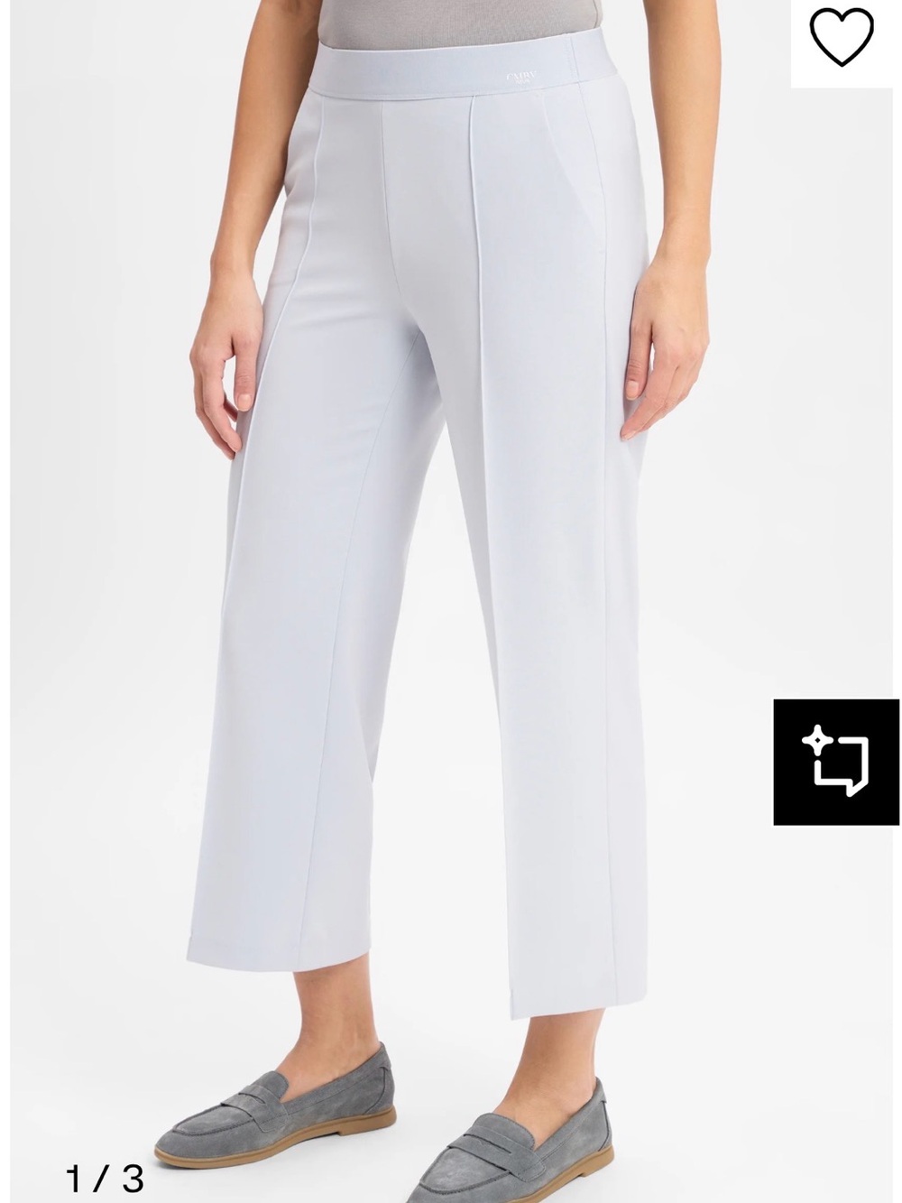 NWT CAMBIO CAMERON STRAIGHT Leg Crop Pants - Light Blue
